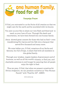 Prayer: One Human Family with Food for All