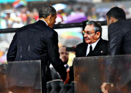 Obama & Castro Handshake